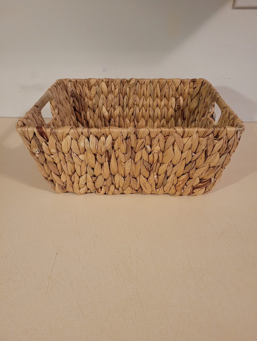 NWT JS Maison Wicker Basket Storage Basket Organizing Basket 34x27x14